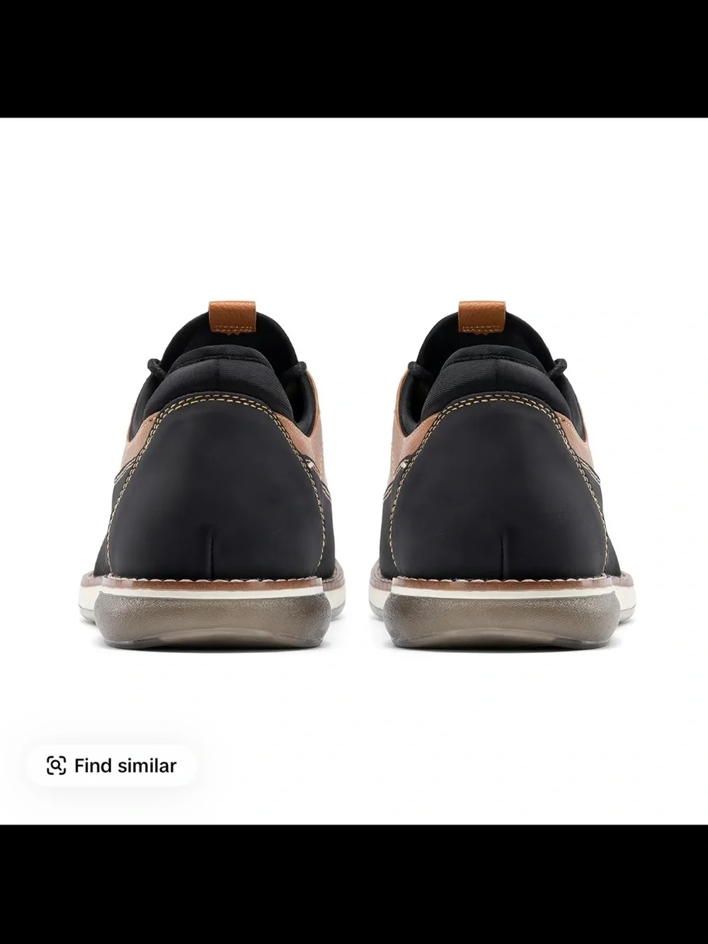 Men's Black and Brown Casual Derby Lace-Up Shoes